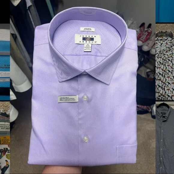 green emerald velvet dress Joseph Abboud NWT Blue Regular Fit Non-Iron Dress Shirt